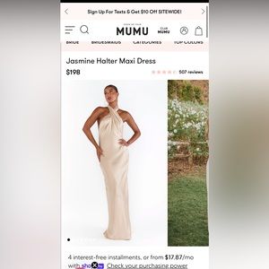 Show me your mumu Jasmine Halter Maxi